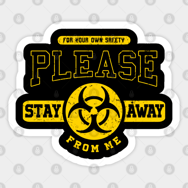 Please Stay Away Sticker by Mushita